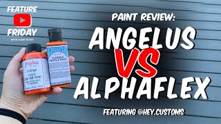 Angelus VS Alphaflex paint NEW UPDATED IN THE DESCRIPTION [upl. by Noyerb]