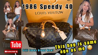 Unboxing Review amp Mod Shot Vintage Louis Vuitton Speedy 40 year 1986  Still looks Brand new [upl. by Kenny]