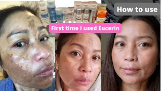 first time I used Eucerin for get rid of melasma and how I used Eucerin melasma skincare [upl. by Suhsoj510]