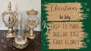 Christmas In JulyEasy To Make Dollar Tree FauxGlobes [upl. by Appilihp985]