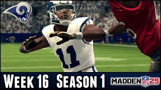 Madden 25 Rams Connected Franchise  Week 16 vs Buccaneers Josh Freeman Starts  Season 1 [upl. by Porcia]