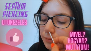 Septum piercing utókezelés Poórné Tünde [upl. by Arabel707]