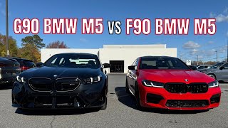 Battle of the Beasts G90 BMW M5 vs F90 BMW M5 – Evolution or Revolutionquot [upl. by Warde]