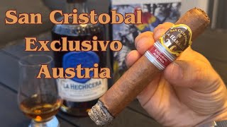 Milestone Cigar Review 50 San Cristobal Exclusivo Austria  Obispo summer evening drink amp chat [upl. by Schlenger]