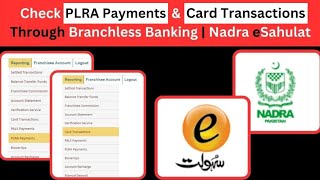 Check PLRA Payments amp Scratch Card Transactions Through Branchless Banking  Nadra eSahulat [upl. by Yates607]