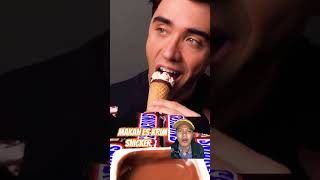 MAKAN ES KRIM SNICKER⁉️ food snickersicecream chocolate snickersbar mukbang snickerschocolate [upl. by Egan]