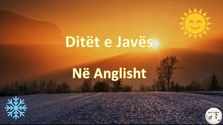 Ditet e Javes ne Anglisht Days of the week in English  English Teaching [upl. by Eitsyrhc550]