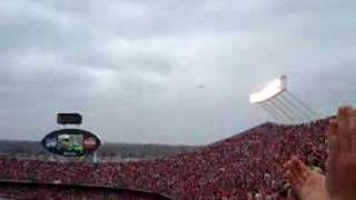 Stealth bomber flyover at Arrowhead stadium [upl. by Ahseya]