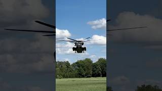 Training flight of a German Air Force CH53GS helicopter germany bundeswehr helicopter [upl. by Fortunio520]