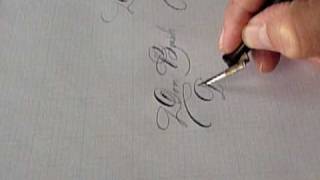 Don Tate and Spencerian writing with old oblique pen [upl. by Peterus]