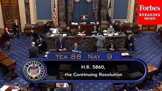 BREAKING NEWS Senate Passes Continuing Resolution To Fund Government For 45 Days Averting Shutdown [upl. by Sheply]