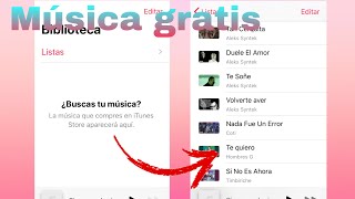 Como tener musica totalmente gratis en iphone sin aplicaciones y sin internet  Metodo con iTunes [upl. by Edin]