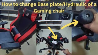 How to replace Base plateHydraulic of a GamingOffice chair easily [upl. by Ytte940]