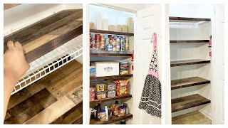 DIY How To Cover Your Wire Shelving For 23  Pantry Organization Ideas [upl. by Palm]