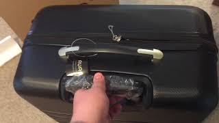 Travelhouse Luggage Set 3 Piece Carry on Lightweight Spinner Suitcase Black Review and Unboxing [upl. by Noitsirhc]