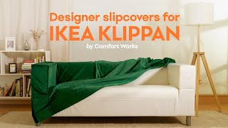 Transform Your IKEA Klippan with EasytoInstall Sofa Slipcovers  Comfort Works [upl. by Islean]