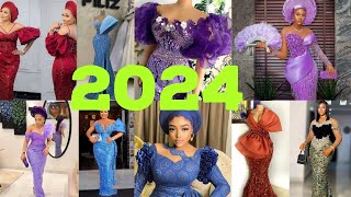 🔥😲2024 Latest Lace Styles 4 Ladies Elegant 😍Lace dresses For owanbe Party trending lacestyles [upl. by Vihs826]