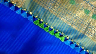 Beads simple kuchu design Silk saree kuchu design [upl. by Avivah128]