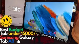 Samsung Galaxy Tab A8 Unboxing and Quick Look  Best Budget Tablet under 15000 rs [upl. by Kienan]