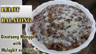 Ginataang Munggo Malagkit na bigas Tinutong na MunggoLelot Balatong [upl. by Dunson]