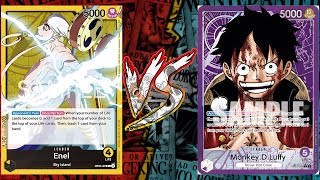 Enel Vs Purple Luffy  One Piece Tcg  OP05 Tournament Gameplay [upl. by Anyr]