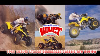 1985 Suzuki LT250R Quadracer Classic ATV Review [upl. by Sidwohl]