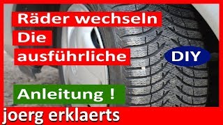 Räder selber wechseln am Auto Austausch der Räder Anleitung  Tutorial 101 [upl. by Cirred]