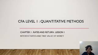 CFA Level 1  Chapter 1  Rates and Return  1  Quantitative Methods [upl. by Mathi113]