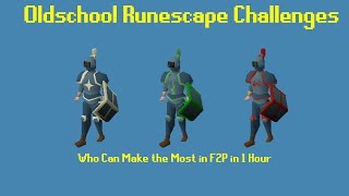 OSRS Challenges Who Can Make the Most in F2P in 1 Hour  Episode 8 [upl. by Korwun]