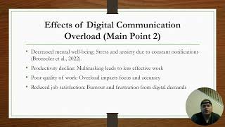 Digital Communication Overload Informative presentation [upl. by Nena]