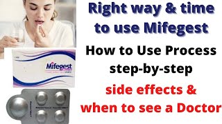 Right way to use mifegest mtp kit  right time to take mifegest kit  how to use process in English [upl. by Ailelc]