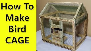 How to make a bird cage  wooden bird cage diy [upl. by Elwee638]