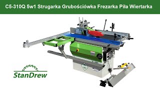 Maszyna wieloczynnościowa Perfect C5310Q 5w1 Strugarka Grubościówka Frezarka Piła Wiertarka [upl. by Herrick]