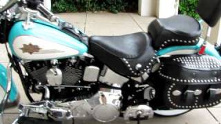 Classic EVO Heritage Softail Teal amp Creme SE Pipes For Sale in Texas [upl. by Eivol530]