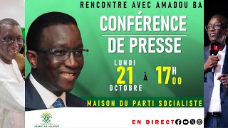 🛑DIRECT CONFÉRENCE DE PRESSE DU PRÉSIDENT AMADOU BA SUR LA SITUATION DU PAYS [upl. by Shaer]