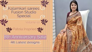 8th Anniversary Sale Kalamkari sarees Fusion Studio Special Collection EP410 [upl. by Efar75]