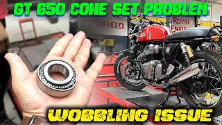 CONTINENTAL GT 650 CONE SET CHANGE LAST WOBBLING ISSUE PROBLEM SOLUTION [upl. by Nigle861]