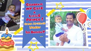 Gnan Krithvik Yadav 1st Birthday Invitation II Ads Making Contact  929650166 [upl. by Rabaj638]