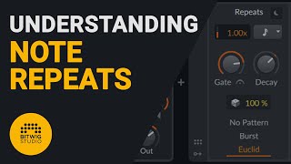 How to use the Bitwig Note Repeats device tutorial [upl. by Latvina]