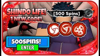 SHINDO LIFE 1 NEW CODE 250 SPINS SHINDO LIFE CODES ROBLOX [upl. by Marquez632]