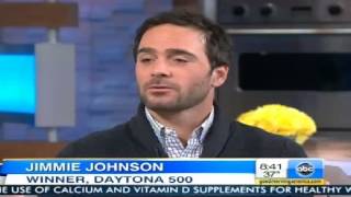 Jimmie Johnson INTERVIEW GMA WINNER Daytona 500 Jimmie Johnson Wins Daytona 500 [upl. by Kask]