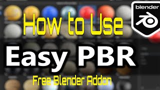 How to use Easy PBR in Blender [upl. by Artus]