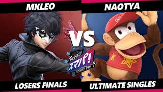 Sumapa 153 LOSERS FINALS  naotya Diddy Kong Vs MkLeo Joker Smash Ultimate  SSBU [upl. by Noired]