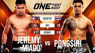 Jeremy Miado 🇵🇭 vs Pongsiri Mitsatit 🇹🇭 Full Fight Replay [upl. by Ydniahs868]