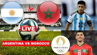 Argentina vs Morocco 22 Live Stream Olympics 2024 Football Match Today Score Highlights Vivo Direc [upl. by Nahtam]