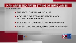 Man charged after string of burglaries in Nashville [upl. by Liebowitz]