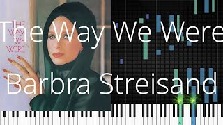 🎹 The Way We Were Barbra Streisand Synthesia Piano Tutorial [upl. by Jenei]