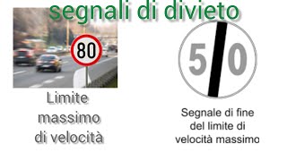 limite massimo di velocita e la finesegnali di divietoاشارات المنع [upl. by Hastie]