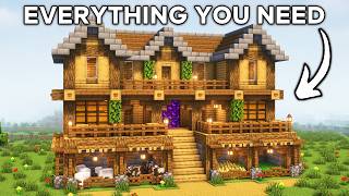 Minecraft Best Survival House Tutorial🏠 [upl. by Cadmann889]