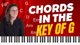 Key of G How to Form and Play Chords on Piano for beginners Piano Tutorial [upl. by Nasus155]